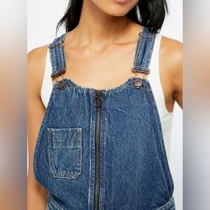 NWOT Free People Sunkissed Short Overalls